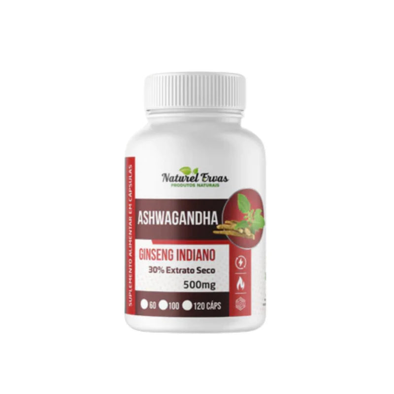Ashwagandha 100% Natural 500mg 120 Cápsulas